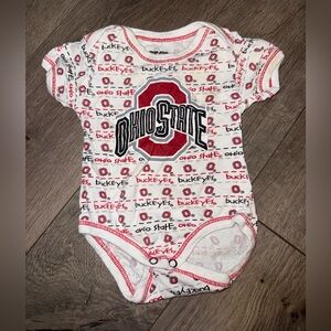 Pro Edge Ohio State Buckeyes Red and White Bodysuit